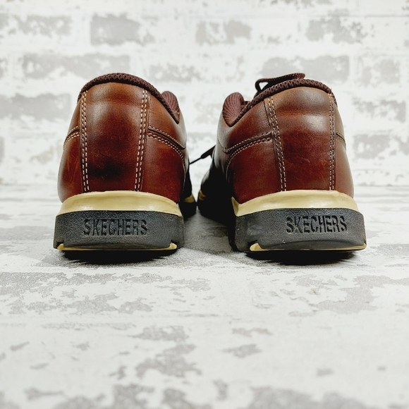 Skechers Women's Leather Upper Brown Oxford Lace Up Y2K Sneakers W397 - Picture 6 of 11